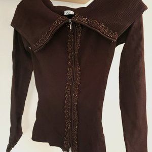 Cache Beaded Sweater